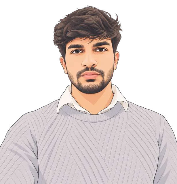 Illustrated portrait of Harsh Baghre